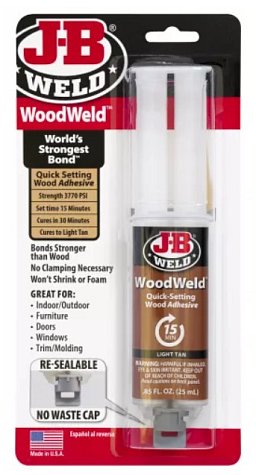 Obrázek pro produkt J-B WELD 50151 nepěnivé lepidlo pro materiály na bázi dřeva WoodWeld ( 25ml )