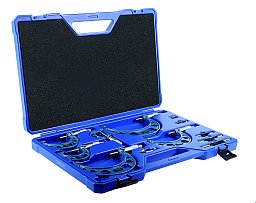 Obrázek pro produkt ACCUD 321-004-04 sada mikrometrů 0-100mm  (0.01mm) - blow mould set