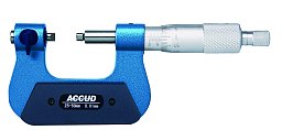 Obrázek pro produkt ACCUD 343-004-02 ACCCUD třmenový mikrometr 75-100mm na měření šroubového závitu, bez měřicích doteků pro metrické závity (0.01mm)