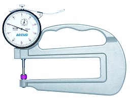 Obrázek pro produkt ACCUD 444-010-12 číselníkový tloušťkoměr, oválné - ploché doteky 0-10mm ( 0.02mm )