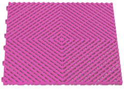 Obrázek pro produkt Plastová podlahová dlaždice - rohož 40x40cm ( PINK )