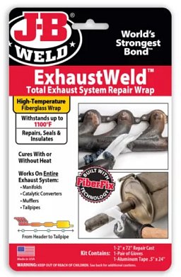 Obrázek pro produkt J-B WELD 38572 opravná sada ExhaustWeld pro výfuky s odolností do 595°C ( 5x183cm )