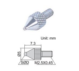 Obrázek pro produkt INSIZE 6282-0301 měřící dotek pro úchylkoměry kuličkový pr.1mm