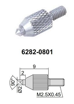 Obrázek pro produkt INSIZE 6282-0801 měřící dotek pro úchylkoměry kuželový