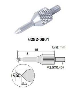 Obrázek pro produkt INSIZE 6282-0901 měřící dotek pro úchylkoměry kuželový