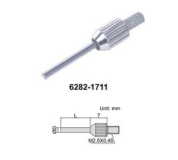 Obrázek pro produkt INSIZE 6282-1701 měřící dotek pro úchylkoměry válcový pr.0,45mm, L=3mm