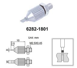 Obrázek pro produkt INSIZE 6282-1801 měřící dotek ve tvaru čepele pro úchylkoměry tl. 0,4mm