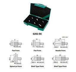 Obrázek pro produkt INSIZE 6282-S6 sada měřících doteků pro úchylkoměry