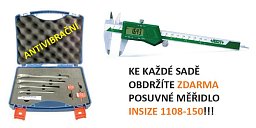 Obrázek pro produkt SET-E/SCLCR - Sada vnitřních antivibračních držáků + DIGI posuvka 150mm ZDARMA