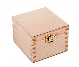 Obrázek pro produkt VÝPRODEJ - Dřevěný box 10x10x7 materiál borovice - bez povrchové úpravy 