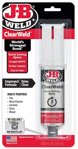 Obrázek pro produkt J-B WELD 50112 čiré rychloschnoucí epoxidové lepidlo ClearWeld ( 25ml )