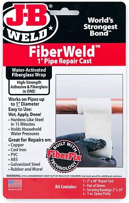 Obrázek pro produkt J-B WELD 38248 opravná fiber páska Pipe Repair Cast pro portubí do pr. 25mm ( š5,1xd122cm )