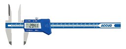 Obrázek pro produkt ACCUD 107-008-11 digitální posuvné měřítko s dlouhými horními čelistmi / 0-200mm/0-8" / 0.01mm/0.0005"