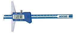 Obrázek pro produkt ACCUD 173-008-11 digitální hloubkoměr s 2mm nosem 200mm/8", rozměr základny 100mm ( 0.01mm/0.0005" )