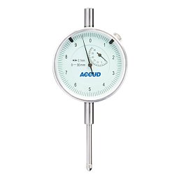 Obrázek pro produkt ACCUD 230-010-11 mechanický přesný číselníkový úchylkoměr 0-10mm ( 0,1mm ) s ouškem na zadní straně