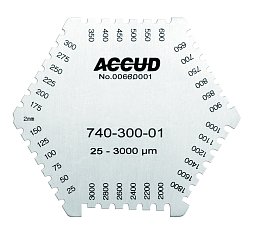 Obrázek pro produkt ACCUD 740-300-01 měrka mokrých nátěrů 25-3000um