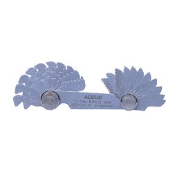 Obrázek pro produkt ACCUD 925-062-52 závitové měrky, metrické 60° / WHITWORTH 55° ( 0.25-6.0mm, 4-62mm ) 52ks