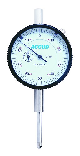 Obrázek pro produkt ACCUD 225-006-05 přesný číselníkový úchylkoměr s měřením v palcích 0.25" ( 0.005” ) s ouškem na zadní straně