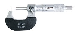 Obrázek pro produkt ACCUD 341-002-06 třmenový mikrometr 25-50mm s válcovou měřicí plochou (0.01mm)