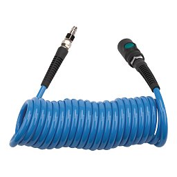 Obrázek pro produkt Spirálová PU hadice 5 m, ø 6,5/10 mm, 10 bar s rychlospojkou