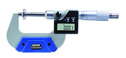 Obrázek pro produkt AKCE-ACCUD 332-001-01 digitální mikrometr s talířkovými měřicími plochami ( s aretací ) 0-25mm/0-1" s neotáčivým vřetenem (0.001mm/0.00005")